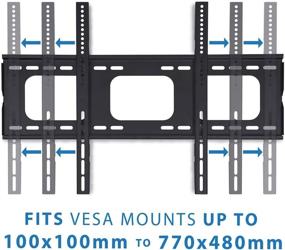 img 1 attached to 📺 Mount-It! Low-Profile TV Wall Mount 1" Slim Fixed Bracket for 32-60 inch TVs VESA Compatible up to 600 x 400 Black