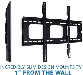 img 3 attached to 📺 Mount-It! Low-Profile TV Wall Mount 1" Slim Fixed Bracket for 32-60 inch TVs VESA Compatible up to 600 x 400 Black