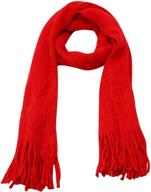 вязаный зимний шарф с кисточками для девочек логотип