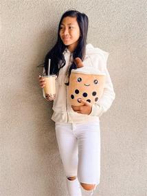 img 2 attached to Swash Studio Boba Plushie: Adorable Boba Stuffed Animal & Milk Tea Pillow for Kids and Adults - Medium 13.5 Inches