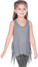 img 2 attached to Kavio Girls Jersey Asymmetrical Fringe