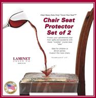 laminet clear vinyl chair protectors - set of 2, 26x25 3/4-inch, ideal for chairs up to 21x21-inch logo