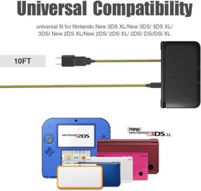 img 1 attached to 🔌 10ft Premium USB Charging Cable for 3DS - High Speed Charger Cord Compatible with Nintendo 3DS XL/3DS/2DS/DSi XL/DSi