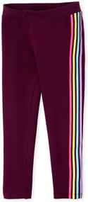 img 1 attached to 🌈 Girls' Active Rainbow Side Stripe Leggings by The Children's Place