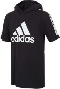 img 4 attached to adidas Boys' Big Short Sleeve Hooded T-Shirt: Sporty and Stylish Choice for Active Kids