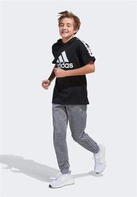 img 1 attached to adidas Boys' Big Short Sleeve Hooded T-Shirt: Sporty and Stylish Choice for Active Kids