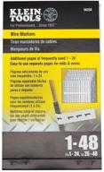 klein tools 56250 wire marker book: easy-to-use labels for 1-48 numbering system logo
