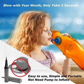 img 3 attached to 🏊 Inflatable Swim Belts, 3PCS Training Aid for Kids and Adults - Adjustable Safety Buckle, Portable Pool Float for Beginners and Children