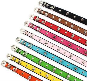 img 1 attached to 🌈 JIngwy Colorful Personalized Design Collar for Puppies and Cats - Choose from 9 Vibrant Colors: Red, Yellow, Black, Brown, Pink, Green, Orange, Rose Red, or Blue!