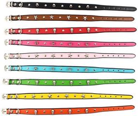 img 2 attached to 🌈 JIngwy Colorful Personalized Design Collar for Puppies and Cats - Choose from 9 Vibrant Colors: Red, Yellow, Black, Brown, Pink, Green, Orange, Rose Red, or Blue!