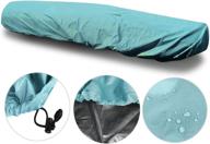 🛶 waterproof kayak cover - offers uv protection for fishing boat, hobie pro angler, rowing shell & paddle board - ultimate dust and sunblock canoe storage логотип