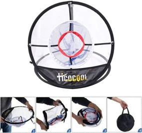 img 3 attached to 🏌️ Hicocool Golf Chipping Net: Premium Training Aid for Indoor & Outdoor Practice - Collapsible, Portable & Pop Up with Carry Bag