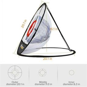 img 1 attached to 🏌️ Hicocool Golf Chipping Net: Premium Training Aid for Indoor & Outdoor Practice - Collapsible, Portable & Pop Up with Carry Bag