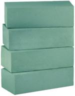 🌺 wet floral foam blocks: supla 4 pcs green fresh floral bricks for stunning flower arrangements - florist kit included! logo