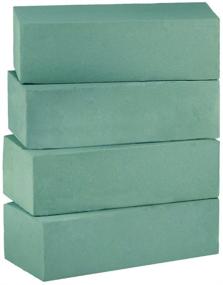 img 4 attached to 🌺 Wet Floral Foam Blocks: Supla 4 Pcs Green Fresh Floral Bricks for Stunning Flower Arrangements - Florist Kit Included!