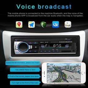 img 3 attached to Автомагнитола с Bluetooth Single Din - мультимедийный цифровой медиаприемник с громкой связью, USB-портом, слотом для SD-карты, AUX-входом, FM-радио, встроенным микрофоном.