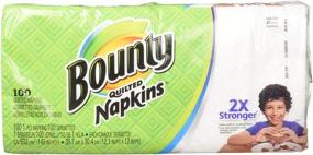 img 2 attached to Bounty Quilted Napkins: White, 100 Count (Pack of 3) - Superior Absorbency & Durability