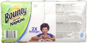 img 1 attached to Bounty Quilted Napkins: White, 100 Count (Pack of 3) - Superior Absorbency & Durability