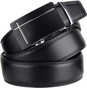 img 3 attached to 👔 Genuine Leather Ratchet Automatic Men's Belts - Top-quality Accessories from NYFASHION101