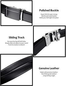 img 2 attached to 👔 Genuine Leather Ratchet Automatic Men's Belts - Top-quality Accessories from NYFASHION101