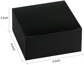 img 1 attached to 🎁 RUSPEPA Eco-Friendly Cardboard Gift Boxes - 4"X 4"X 2" - Small Boxes with Lids for Bracelets, Jewelry, and Small Gifts - 30 Pack - Black