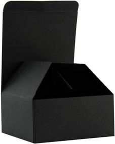 img 4 attached to 🎁 RUSPEPA Eco-Friendly Cardboard Gift Boxes - 4"X 4"X 2" - Small Boxes with Lids for Bracelets, Jewelry, and Small Gifts - 30 Pack - Black