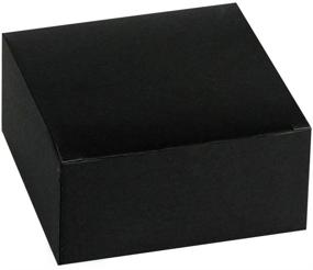 img 3 attached to 🎁 RUSPEPA Eco-Friendly Cardboard Gift Boxes - 4"X 4"X 2" - Small Boxes with Lids for Bracelets, Jewelry, and Small Gifts - 30 Pack - Black