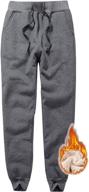 👖 jenkoon women's cozy fleece sherpa-lined sweatpants with adjustable drawstring - comfy jogger trousers for athletics logo