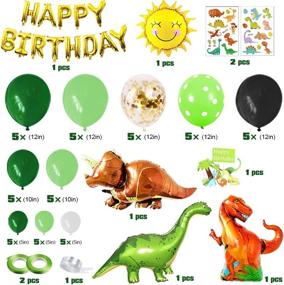 img 3 attached to Dinosaur Birthday Supplies Decorations Balloons