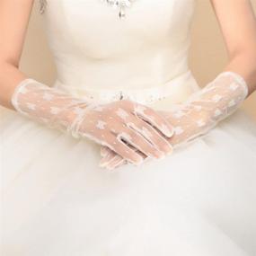 img 1 attached to 💍 Debbie's Bridal Lace Long Glove – Perfect for Prom Party and Weddings