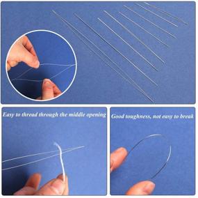 img 2 attached to 33-Piece Assorted Size Beading Needles Set by Jupean - Big Eye Beading Needles, Long Straight Beading Needles with Thimble, Needle Threaders, Needle Bottles