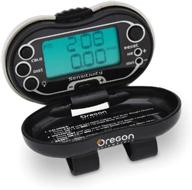 🏃 oregon scientific pe326ca pedometer - calorie counter, 12-hour digital clock, higlo backlight, distance & calorie tracker, step counter, lcd screen display logo