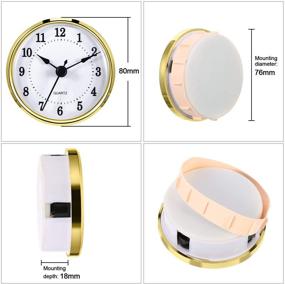 img 3 attached to ⏰ Hicarer 3-1/8 Inch Clock Insert: Perfect Fit for 3.0 inch Hole (Gold)