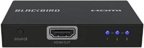 img 4 attached to 🖥️ Monoprice Blackbird 4K 3x1 HDMI Switch - Ultra Slim, HDR, HDCP 2.2, CEC, 4K 60Hz - Enhanced Compatibility with PS4/5, Xbox, Apple TV, Fire Stick, Roku, and Blu-Ray Player