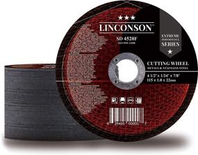 img 4 attached to 🔪 50 PACK 4.5 Inch Cut Off Wheel for Metal & Stainless Steel | LINCONSON Angle Grinder Disc (4.5”x1/24”x7/8&#34;) Flat SD 4520F