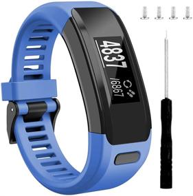 img 4 attached to Wizvv Compatible Bands for Garmin Vivosmart HR - Premium Metal Buckle Fitness Wristband Replacement Strap