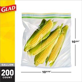 img 3 attached to 🍏 Glad Zipper Plastic Bags - Gallon Size - 50 Count - Ideal for Trash & Food Storage