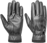 🧤 sankuu leather touchscreen waterproof men's accessories: ultimate functionality in gloves & mittens logo