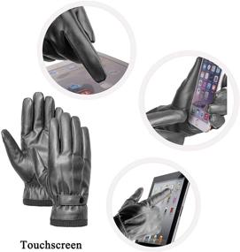 img 3 attached to 🧤 SANKUU Leather Touchscreen Waterproof Men's Accessories: Ultimate Functionality in Gloves & Mittens