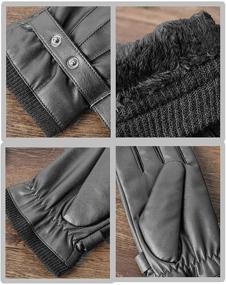 img 1 attached to 🧤 SANKUU Leather Touchscreen Waterproof Men's Accessories: Ultimate Functionality in Gloves & Mittens