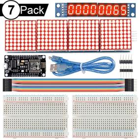 img 4 attached to 📺 Набор для сборки YouTube Subscriber Count от DAOKI с ESP8266 WiFi Dev Board: матрица точек MAX7219, модуль с семисегментным дисплеем, макетная плата, кабели.