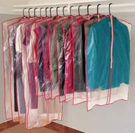 👗 clear vinyl and poly plastic 13 piece garment bags: optimal closet storage solution for convenient organization logo