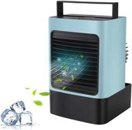 🔵 movtip portable air conditioner fan, mini evaporative cooler and humidifier misting fan - quiet desk fan for home office bedroom (blue) logo