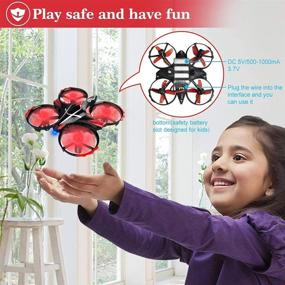 img 3 attached to 🚁 Mini Drone for Kids Beginners, RC Nano Quadcopter for Boys Age 3, Headless Mode 3D Flip Auto Hovering Toy Helicopter Plane with Remote Control and Dual Batteries