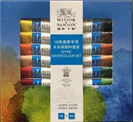 набор акварельных красок winsor & newton fine - дружественный для художника, студента, новичка. набор из 18 тюбиков акварельных красок. логотип