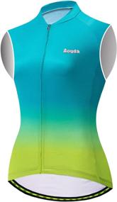 img 4 attached to 🚴 Aogda Women's Cycling Vests Jerseys: Sleek Sleeveless Bike Shirts for Team Biking and Active Tights - Comfortable Bicycle Clothing Tops