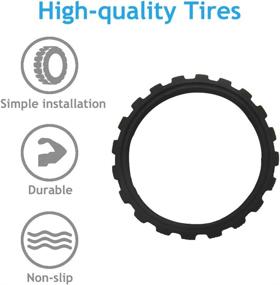 img 3 attached to 🤖 High-Quality MULTIM Sweeping Robot Tires for IROBOT ROOMBA - Compatible with 500-900 Series - Non-Slip Sturdy Design - Black