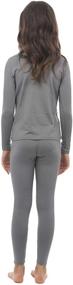 img 1 attached to Bodtek Girls' Thermal Underwear Set: Top-Quality Clothing for Girls