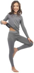 img 4 attached to Bodtek Girls' Thermal Underwear Set: Top-Quality Clothing for Girls