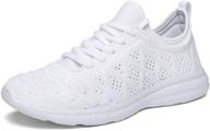 stylish and lightweight: joomra women's 3d woven athletic sneakers logo